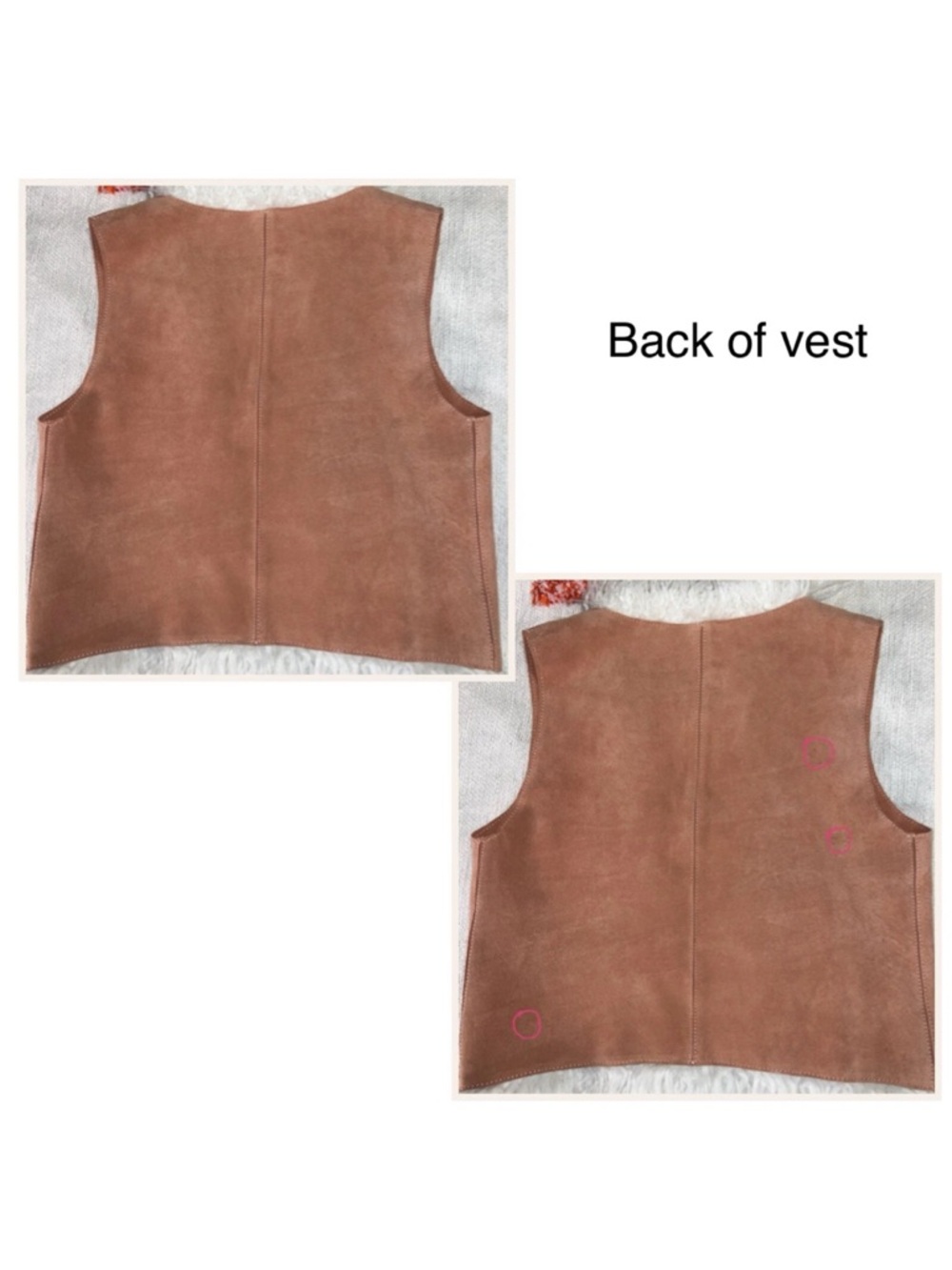 Free People Understated Indigo River Vest Pink XS faux fur - Picture 14 of 16